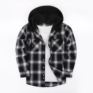 2025 New Long Sleeve Checkered Shirt Versatile Rascal Hoodie Men's <b>High</b> End Trendy <b>Top</b> Men's Shirt - Product Image 4