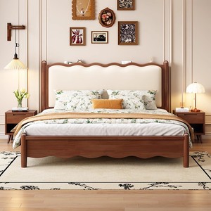 <span class=keywords><strong>Lit</strong></span> en bois massif de style rétro chinois, 3 options de structure (éléments relevables/tiroirs/sommiers), personnalisable pour projets hôteliers et d'appartements, commande en gros bienvenue - Product Image 4