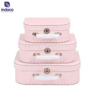 Craft <b>Paper</b> Box Eco-friendly Custom Square Cardboard Suitcase Baby Gift <b>Boxes</b> With Handle - Product Image 5