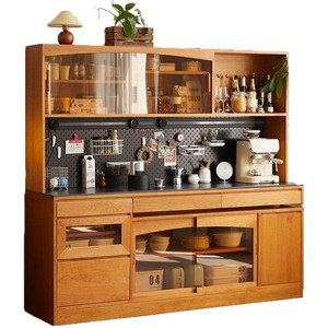 Cherry Wood Nordic Japanese Style Solid Wood <b>Sideboard</b> With Table Living Room Storage Cabinet Multifunctional Furniture - Product Image 5