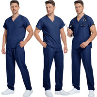 Tenues médicales à manches courtes avec passants pour badge/identification – Uniformes chirurgicaux pour hôpitaux et professionnels de la santé – Fournisseurs de blouses médicales