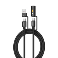 LDNIO LC18 Alta calidad Gris 1,2 m Múltiples Super Carga rápida 65W Cable USB Tipo-C Teléfono móvil Cable de datos de carga rápida