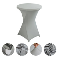 Vente en gros de nappe extensible ronde en spandex pour cocktail de qualité supérieure pour la fête de mariage