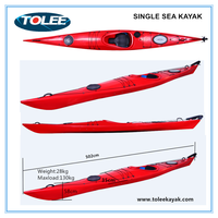 Tolee plus récent bateau de kayak d'océan pour une personne kayak assis en plastique LLDPE avec gouvernail nouveau design