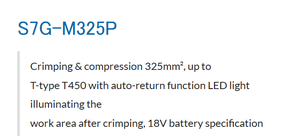 Pinza de Crimpado IZUMI S7G-M325P, Herramienta para Prensar Terminales de Cable - Product Image 3