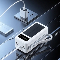 Batterie externe solaire portable haute performance 30000 mAh avec double port USB à charge rapide et affichage, chargeur de téléphone portable 50000 mAh