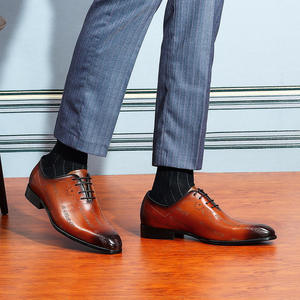Zapatos Oxford de Cuero Vacuno de Primera Calidad para Hombre, Estilo Británico, Tallados a Mano, con Punta en Pico, Calzado Formal de Negocios - Product Image 3