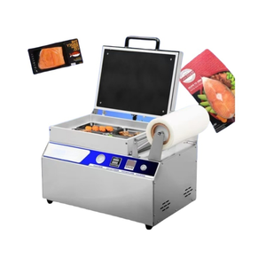 Machine sous vide électrique de table pour scellage de barquettes, emballage sous vide de fruits de mer et aliments, pour emballage en feuille d'aluminium pour boîtes - Product Image 6