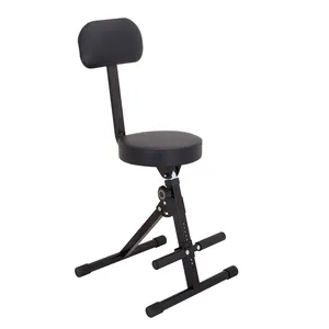 musical instruments accessories supplier adjustable leather piano bench backrest drum throne with pedal