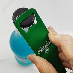 販促用特注黒ロゴ入り金属製フラットバー型ステンレスボトルオープナー、大特価販売中 - Product Image 3