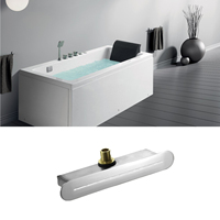 Robinet mitigeur de baignoire en acier inoxydable moderne finition polie miroir volant sortie d'eau cascade