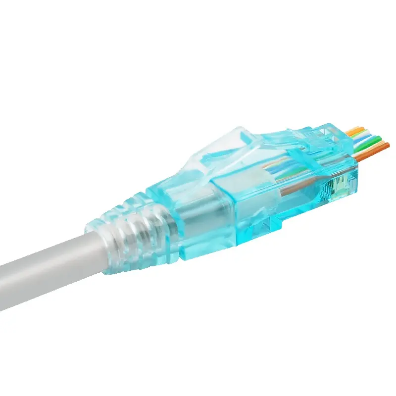 CAT6 RJ45 커넥터 8P8C UTP 네트워크 Cat6 플러그 커넥터 이더넷 Cat6 CAT5 CAT5E RJ45 커넥터 100 팩