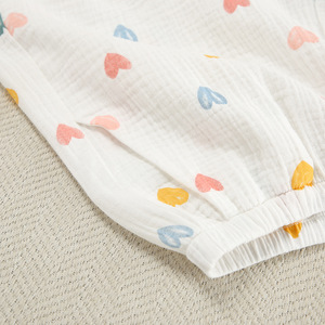 Nuevo conjunto de pijamas de algodón transpirable para <span class=keywords><strong>mujer</strong></span>, pantalones cortos de <span class=keywords><strong>verano</strong></span>, pijamas de Manga corta tipo Flor de amor - Product Image 6