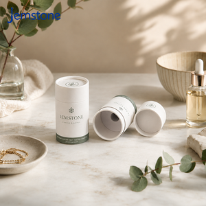 Emballage cylindrique en carton rigide recyclable avec support en EVA découpé pour emballage de seringue de sérum de beauté en tube de papier - Product Image 3