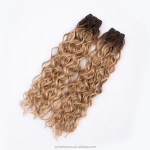 Extensiones de Cabello Humano Sin Costuras, Ombre Marrón a Rubio, Ondulado, Remy Ruso, Doble Trama, Genius Weft, Puntas Completas - Product Image 2