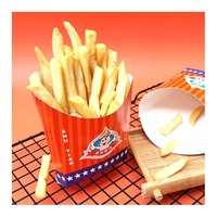 Scatole di Carta Kraft Bianca Economiche per Patatine Fritte con Stampa Logo Personalizzata, Confezioni Usa e Getta per Fast Food e Asporto