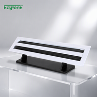 Diffuseur linéaire à fentes en aluminium sur mesure, type griffe, réglable à 360°, pour ventilation de plafond CVC, pré-encastre pour climatisation centrale