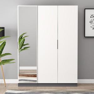 Armadi a Specchio per Camera da Letto in Legno Grigio e <span class=keywords><strong>Bianco</strong></span> Nuovo Design con Anta a Battente in Vetro per Appartamento Hotel Mobili Guardaroba - Product Image 2