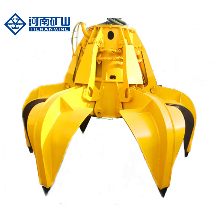 Grab Crane for Bulk Scrap Handling with Strong Material Grab Bucket