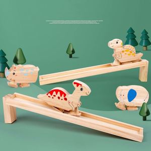 Juguete Creativo y Divertido para Niños, Bloques de Dinosaurios con Inercia para Descender, Rampa de Madera Montessori, Juguetes de Dinosaurios - Product Image 6