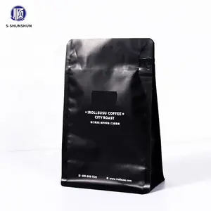 定制印刷250g 500g 1千克铝箔咖啡袋平底拉链茶和咖啡袋各种尺寸塑料袋