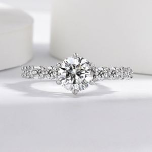 2 Carat Imitation Moissanite Zircon <b>Adjustable</b> <b>Ring</b> with Eight Hearts and Eight Arrows 925 Silver Elegant Ladies Engagement <b>Ring</b> - Product Image 4