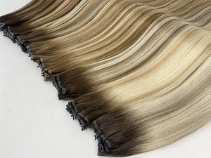 Extensions de cheveux Genius Weft 100% naturels Remy, cuticules alignées, coupables, vente chaude usine Haiyi 2026 - Product Image 4