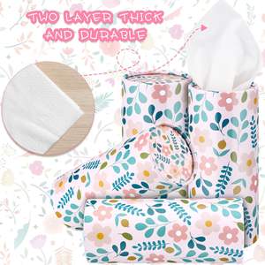 사용자 정의 로고 친환경 버진 나무 펄프 2/3 플라이 문 선물 티슈 홀더 실린더 상자 웨딩 자동차 얼굴 조직 - Product Image 3