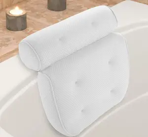 Bath Pillow Luxury Spa with Suction Cups Waterproof OEM Eco Material bath pillows for tub