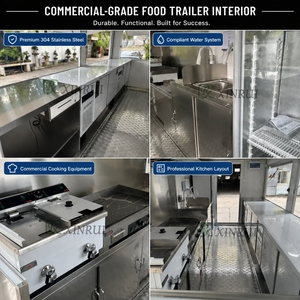 Remorques de cuisine mobiles entièrement équipées pour la restauration commerciale, avec équipement de traiteur complet, fermées, à vendre - Product Image 3