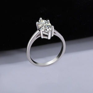 NORELLE Luxuriöser 925 Sterling Silber Pferdeaugen-Moissanit-<span class=keywords><strong>Ring</strong></span> für Damen Edle Schmuckstücke für Verlobung Besondere Anlässe Bague Femme - Product Image 6