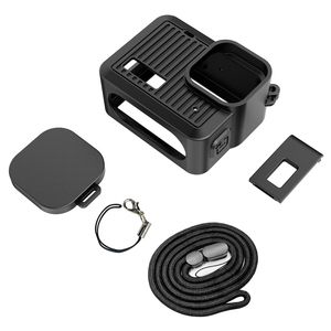 Étui de protection en Silicone pour <span class=keywords><strong>GoPro</strong></span> <span class=keywords><strong>HERO</strong></span> 13 12 <span class=keywords><strong>11</strong></span> couvercle d'objectif latéral <span class=keywords><strong>avec</strong></span> dragonne <span class=keywords><strong>accessoires</strong></span> de caméra d'action - Product Image 1