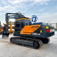 En stock, excavatrice d'occasion de haute qualité de 22 tonnes, excavatrice sur chenilles Hyundai 220-9 d'occasion pour la construction et l'exploitation minière