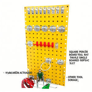 Tablero Perforado con Agujeros Cuadrados, Soporte para Herramientas, Gancho Inclinado Simple Reforzado, Accesorios para Colgar en el Tablero, Exhibidor Electrostático - Product Image 3