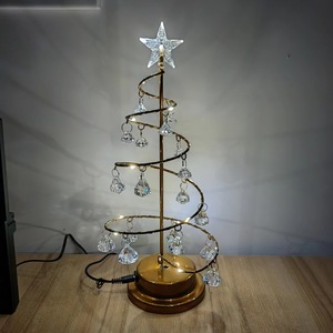 LED Ironwork Crystal Christmas Tree Lamp <b>Art</b> Deco Design Child/Teen Bedroom Home Decor Multi-Functional Wedding Table Accessory - Product Image 5