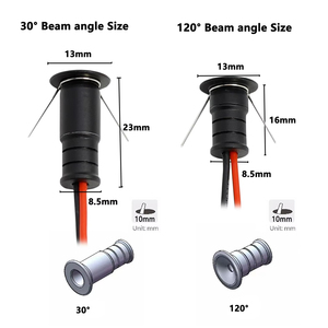 Mini <span class=keywords><strong>Faretti</strong></span> LED da Soffitto 0.5W DC12V IP65 Impermeabili in Alluminio, Applique Moderne <span class=keywords><strong>per</strong></span> Cucina e Illuminazione Decorativa Domestica - Product Image 2