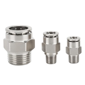 ZDVseal 1/8 1/2 SUS 304 Conector rápido Baja presión Vacío suave NPT Rosca Codo Acoplamiento de cobre para manguera de 10mm - Product Image 1