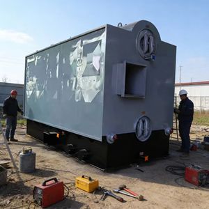 דוד קיטור ביומסה תעשייתי אופקי עם צינורות מים, מונע בשבבי עץ וחסכוני באנרגיה, עם הפעלה ידנית, לייצור חום בבתי מלון - Product Image 6