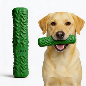 Jouet à mâcher en caoutchouc vert personnalisé pour chiens, durable, interactif, grande taille, motif uni, style simple, utilisation manuelle, utilisation en intérieur - Product Image 1