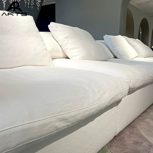 Conjunto de Sofá Modular Minimalista Moderno para Sala de Estar, Importado, Estructura de Madera de Pino Macizo con Relleno de Plumas, Tapicería de Tela - Product Image 2