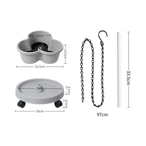 Maceta apilable de plástico barata, maceta de jardín vertical, macetas apilables para plantas - Product Image 4