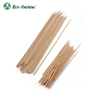 Brochettes en bambou naturel personnalisables avec logo, brochettes plates jetables pour la viande, les fruits, la restauration et les grillades en plein air