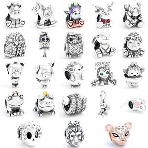 Venta al por mayor 925 plata esterlina DIY <span class=keywords><strong>encanto</strong></span> pulsera nuevo elefante inteligente colgante romántico oro circón caliente Animal dibujos animados <span class=keywords><strong>encanto</strong></span> - Product Image 1