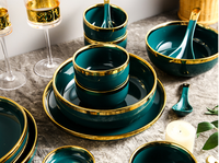 Ensemble de vaisselle en céramique de Phnom Penh nordique, livraison directe, bol de riz, bol de soupe, ensemble d'assiettes, ensemble de vaisselle créatif de Phnom Penh