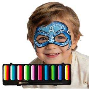 Paleta de Pintura Facial y Corporal Profesional de Alta Calidad a Base de Agua de Plantas Naturales, Certificada por la CE, Inofensiva para la Piel, Colores Arcoíris para Niños - Product Image 1