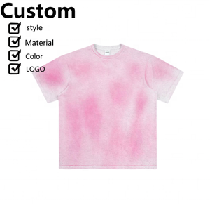 T-shirt vintage 100 % coton pur délavé au soleil à manches courtes, version tricotée avec logo personnalisable. - Product Image 1