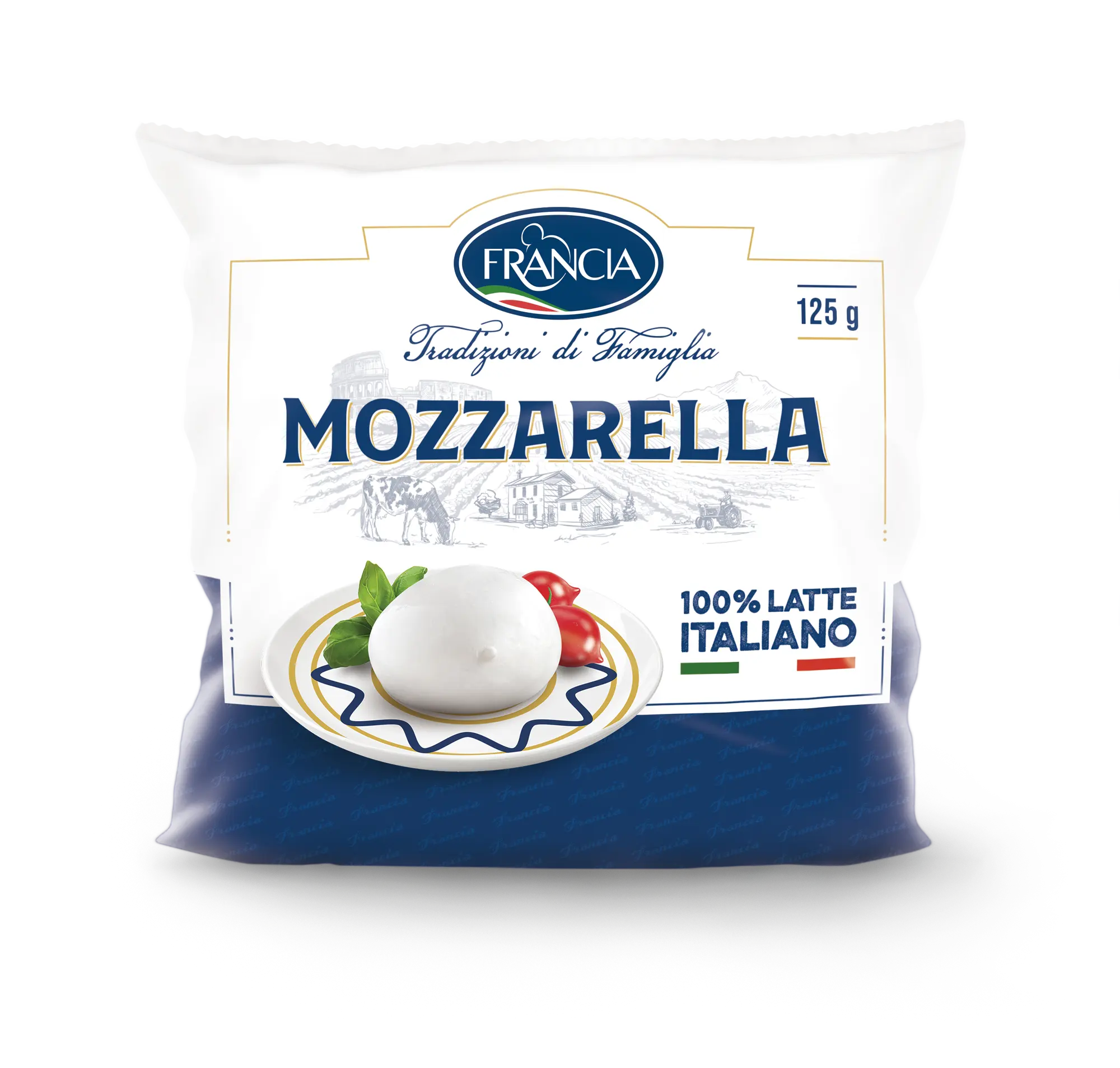 Fromage mozzarella italien d'excellente qualité 125 gr Produits laitiers Fromage frais fabriqué en Italie pour l'exportation
