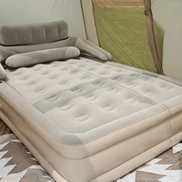 Matelas gonflable en PVC floqué (203x152x40cm) 40cm d'épaisseur Léger Pliable Résistant à l'eau Confort maximal Gonflage rapide