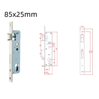 Corps de serrure de porte à mortaise étroite en acier pour sécurité, modèles 8520, 8525, 8530, 8535, personnalisé en usine pour porte en PVC