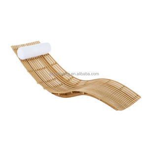 ไม้เฟอร์นิเจอร์กลางแจ้งเก้าอี้อาบแดดเก้าอี้ลานเก้าอี้โรงแรมเก้าอี้พักผ่อนชายฝั่งสระว่ายน้ํา <span class=keywords><strong>daybed</strong></span> สําหรับวิลล่า - Product Image 5